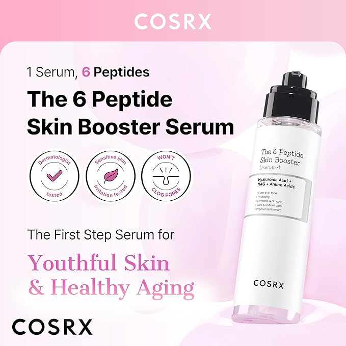 COSRX 6 Peptide Skin Booster Serum | 150ml | Hydrating & Firming Korean Essence