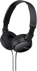 Wired On-Ear Stereo Headphones Lightweight Foldable Comfortable Black Audio Headset