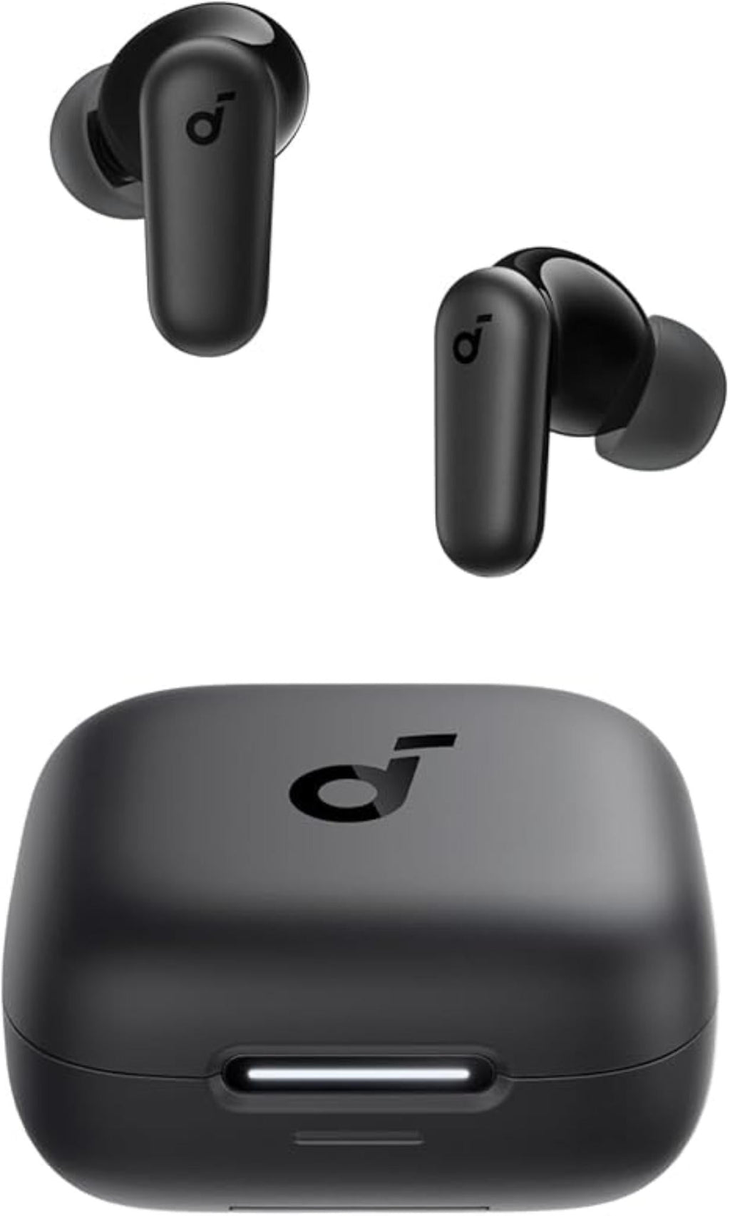 Wireless Noise Cancelling Bluetooth Earbuds Powerful Bass 45H Playtime Black