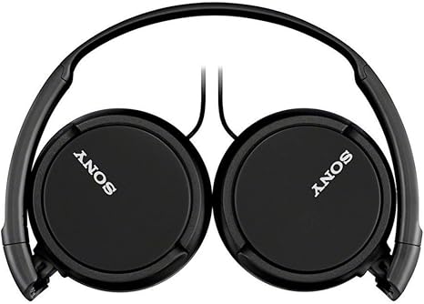 Wired On-Ear Stereo Headphones Lightweight Foldable Comfortable Black Audio Headset