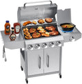 Bestfire 5-Burner Propane Gas Grill Stainless Steel Outdoor BBQ Professional Cooker