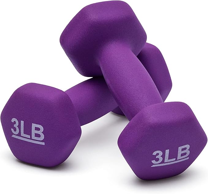 Basics Neoprene Dumbbell Hand Weights for Exercise Muscle Toning Fitness