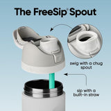 24oz Insulated Stainless Steel Water Bottle Straw BPA-Free Travel Sports Bottle
