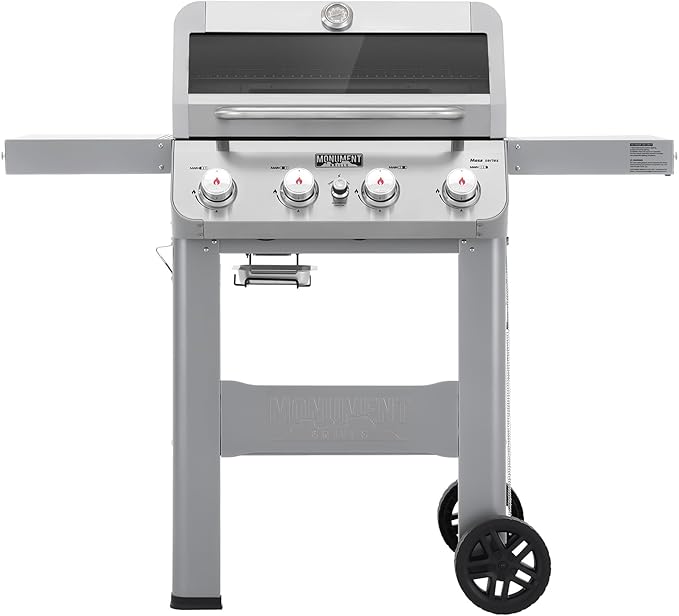 Monument 4-Burner Propane Gas Grill Stainless Steel Outdoor Barbecue Cooking Station