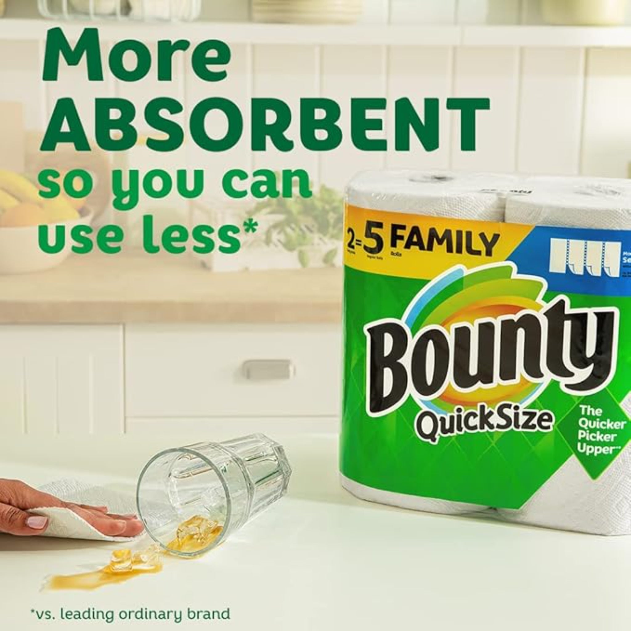 Bounty Quick Size White Paper Towels 16 Family Rolls Strong