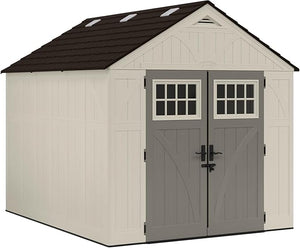 Suncast 8x10 Outdoor Resin Storage Shed Lockable Garden Tool Organizer Large