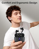 Wireless Bluetooth Earbuds LED Display 60H Playback Waterproof Charging Case Black