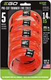 EGO POWER+ Twisted Pre-Cut String Trimmer Lines 0.095-Inch 5-Pack Replacement
