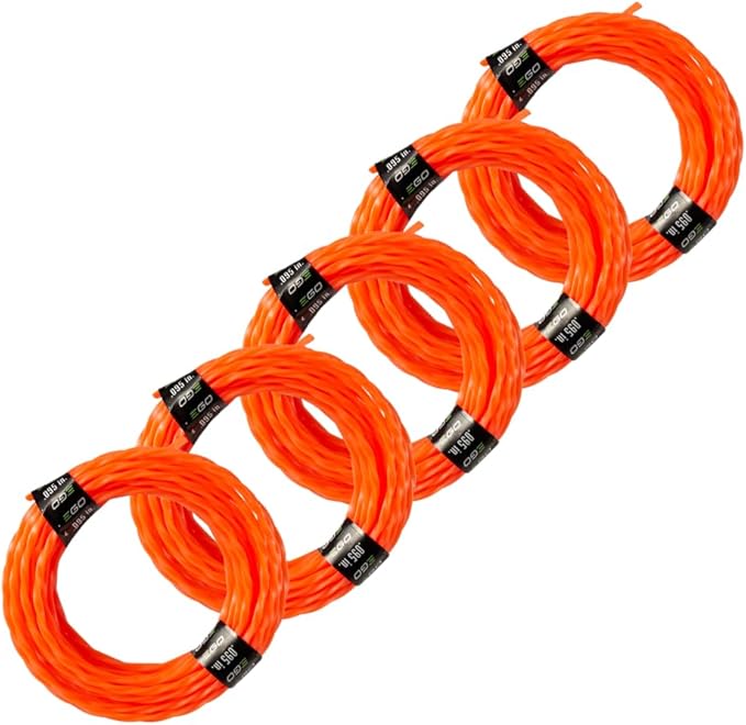EGO POWER+ Twisted Pre-Cut String Trimmer Lines 0.095-Inch 5-Pack Replacement