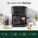 4-in-1 Coffee Maker Single Serve Pod Compatible Multi Brew Machine Black