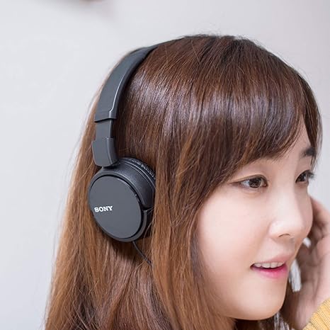 Wired On-Ear Stereo Headphones Lightweight Foldable Comfortable Black Audio Headset