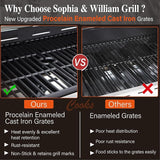 Sophia William 6-Burner Propane BBQ Grill Stainless Steel Outdoor Cooking Station
