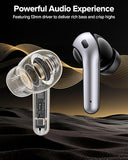 Wireless Bluetooth Earbuds LED Display 60H Playback Waterproof Charging Case Black
