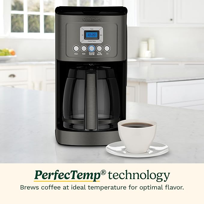 Programmable 14-Cup Coffee Maker Stainless Steel Glass Carafe Black Brewer Machine