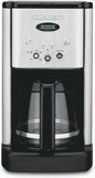 12-Cup Programmable Coffee Maker Brushed Chrome Glass Carafe Drip Brewing Machine