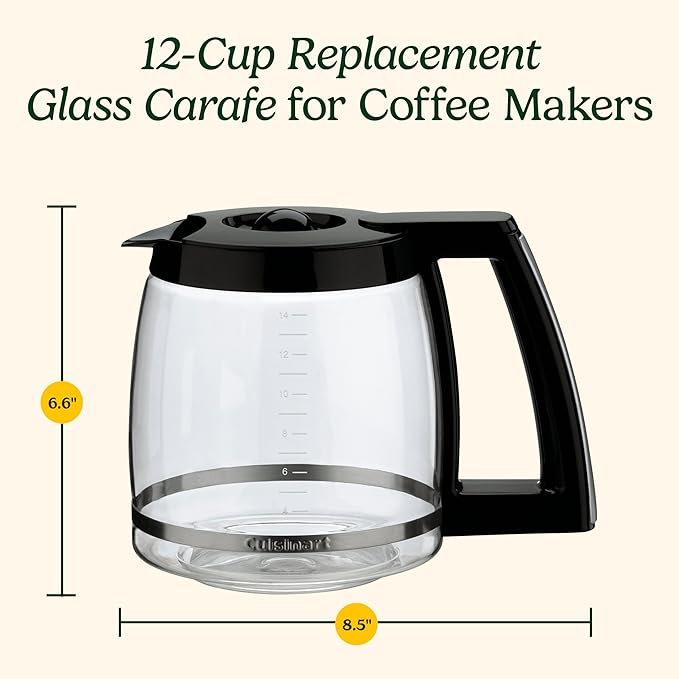 14-Cup Glass Coffee Maker Replacement Carafe Durable Heat Resistant Pot Container
