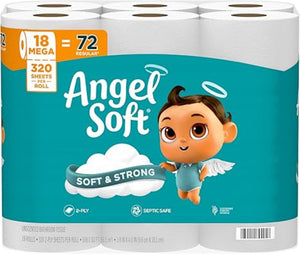 Soft Strong Toilet Paper Mega Rolls Premium Bathroom Tissue 18 Pack