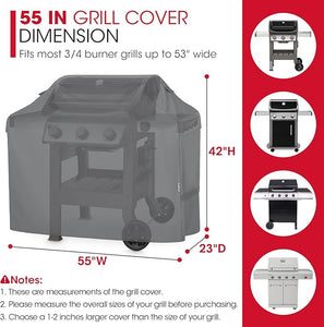 55 Inch Heavy Duty Waterproof Outdoor Gas Grill Cover All Weather Protection