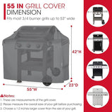 55 Inch Heavy Duty Waterproof Outdoor Gas Grill Cover All Weather Protection