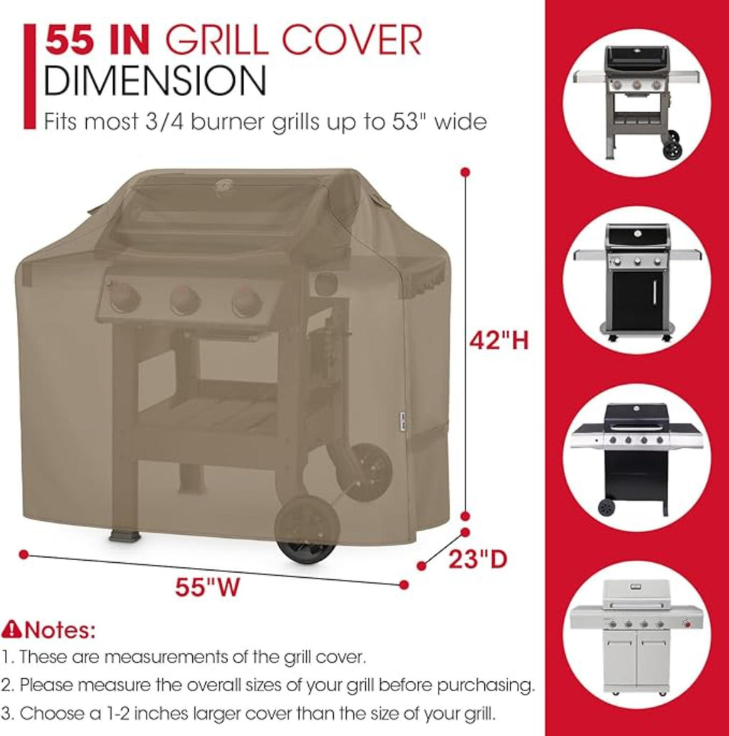 55 Inch Heavy Duty Waterproof Outdoor BBQ Grill Cover All Season Protection