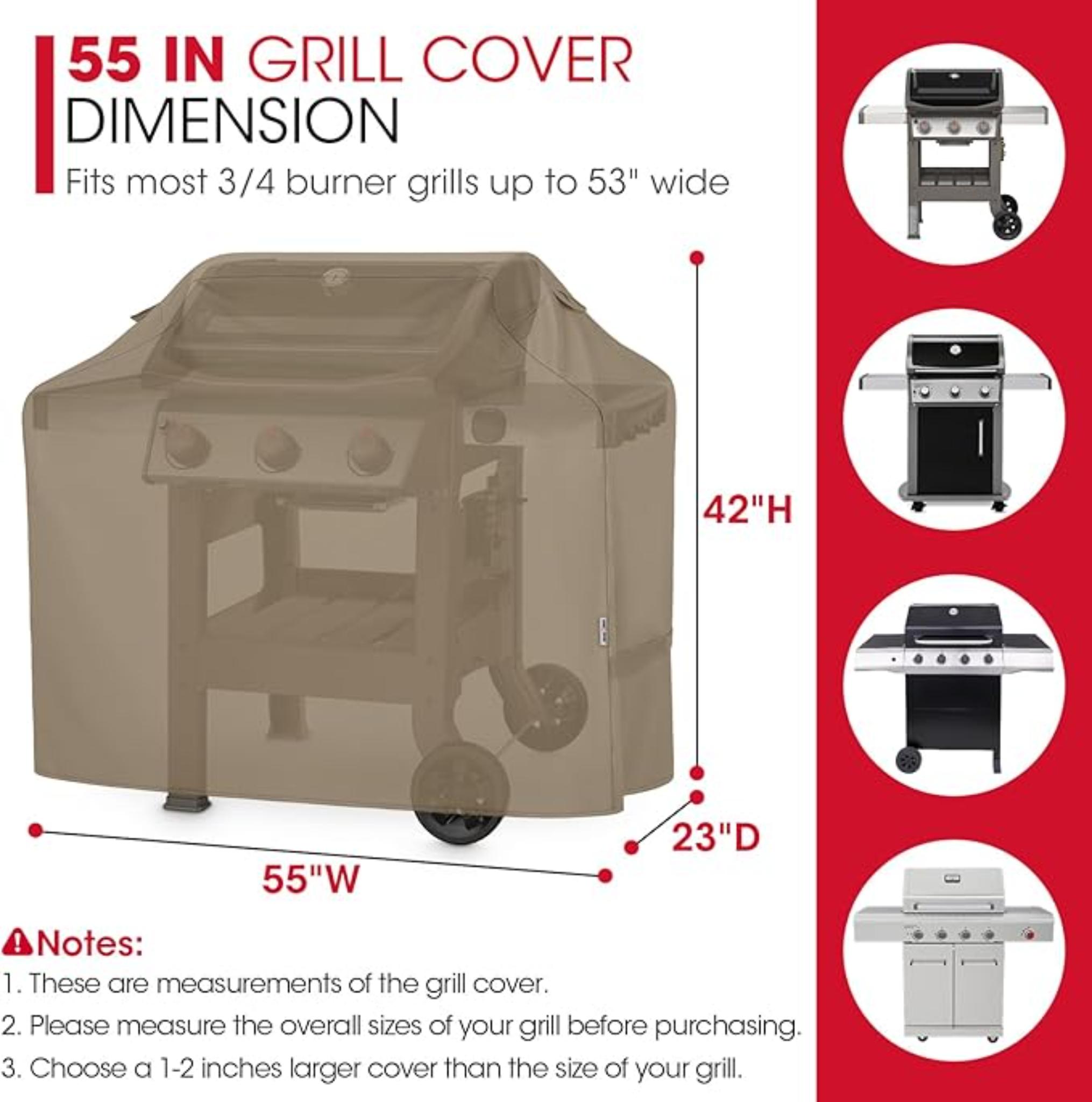 55 Inch Heavy Duty Waterproof Outdoor BBQ Grill Cover All Season Protection