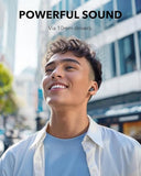 Wireless Noise Cancelling Bluetooth Earbuds Powerful Bass 45H Playtime Black