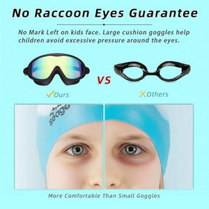 Seago Kids Swim Goggles 2-Pack Anti-Fog UV Protection Wide View Comfort