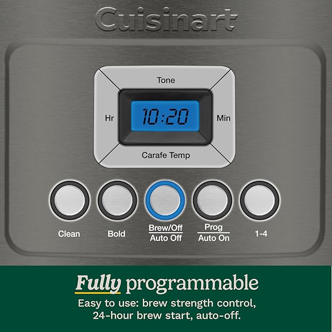 Programmable 14-Cup Coffee Maker Stainless Steel Glass Carafe Black Brewer Machine