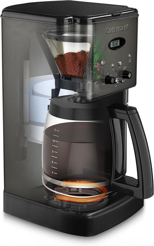12-Cup Brew Central Coffee Maker Black Stainless Steel Programmable Brewer Machine