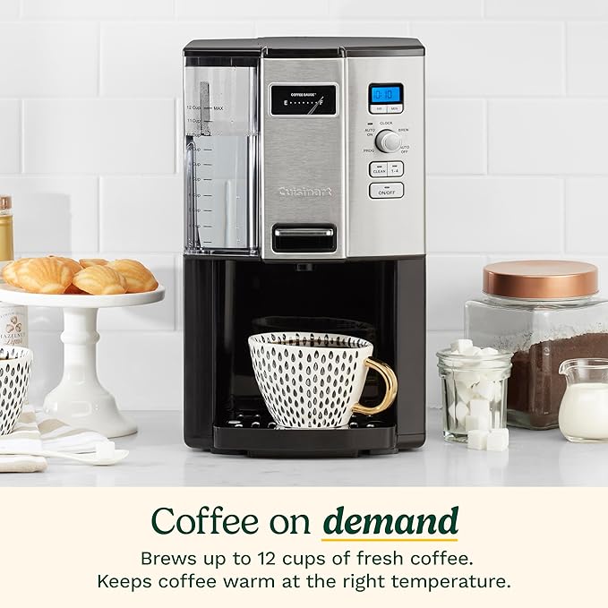 12-Cup Programmable Coffee Maker Single-Serve Dispenser Auto Shutoff Drip Brewing Machine