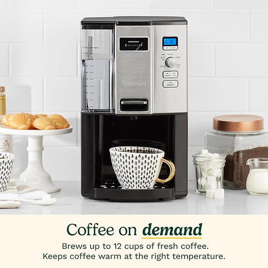 12-Cup Programmable Coffee Maker Single-Serve Dispenser Auto Shutoff Drip Brewing Machine