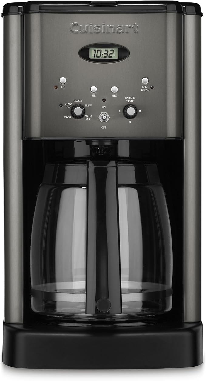 12-Cup Brew Central Coffee Maker Black Stainless Steel Programmable Brewer Machine