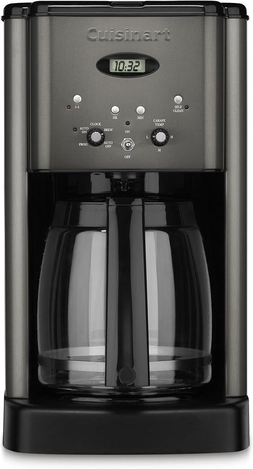 12-Cup Brew Central Coffee Maker Black Stainless Steel Programmable Brewer Machine