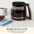 14-Cup Glass Coffee Maker Replacement Carafe Durable Heat Resistant Pot Container