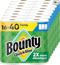 Bounty Quick Size White Paper Towels 16 Family Rolls Strong