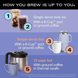 Single Serve Pod Coffee Maker Programmable Hot Water Dispenser Stainless Steel