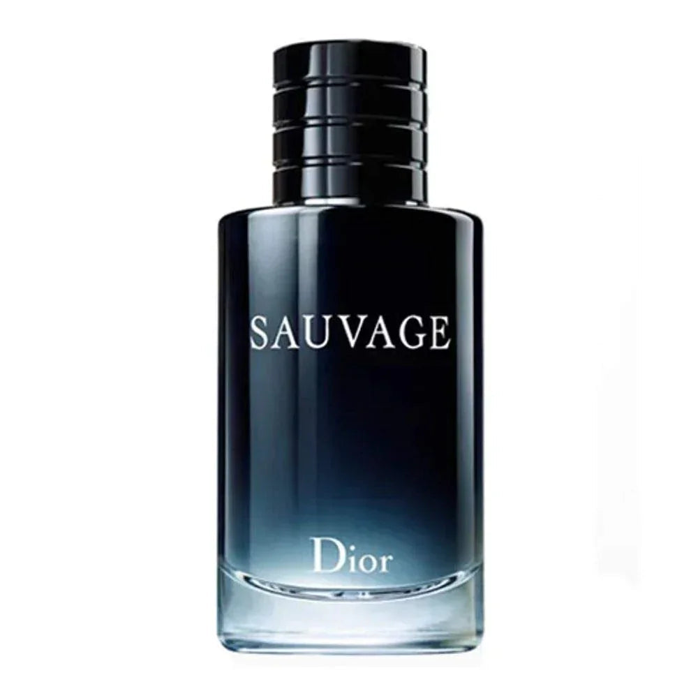 Dior Sauvage perfume bottle on a white background