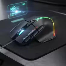 Wired Optical Gaming Mouse RGB Lighting Ergonomic High Precision Black Device