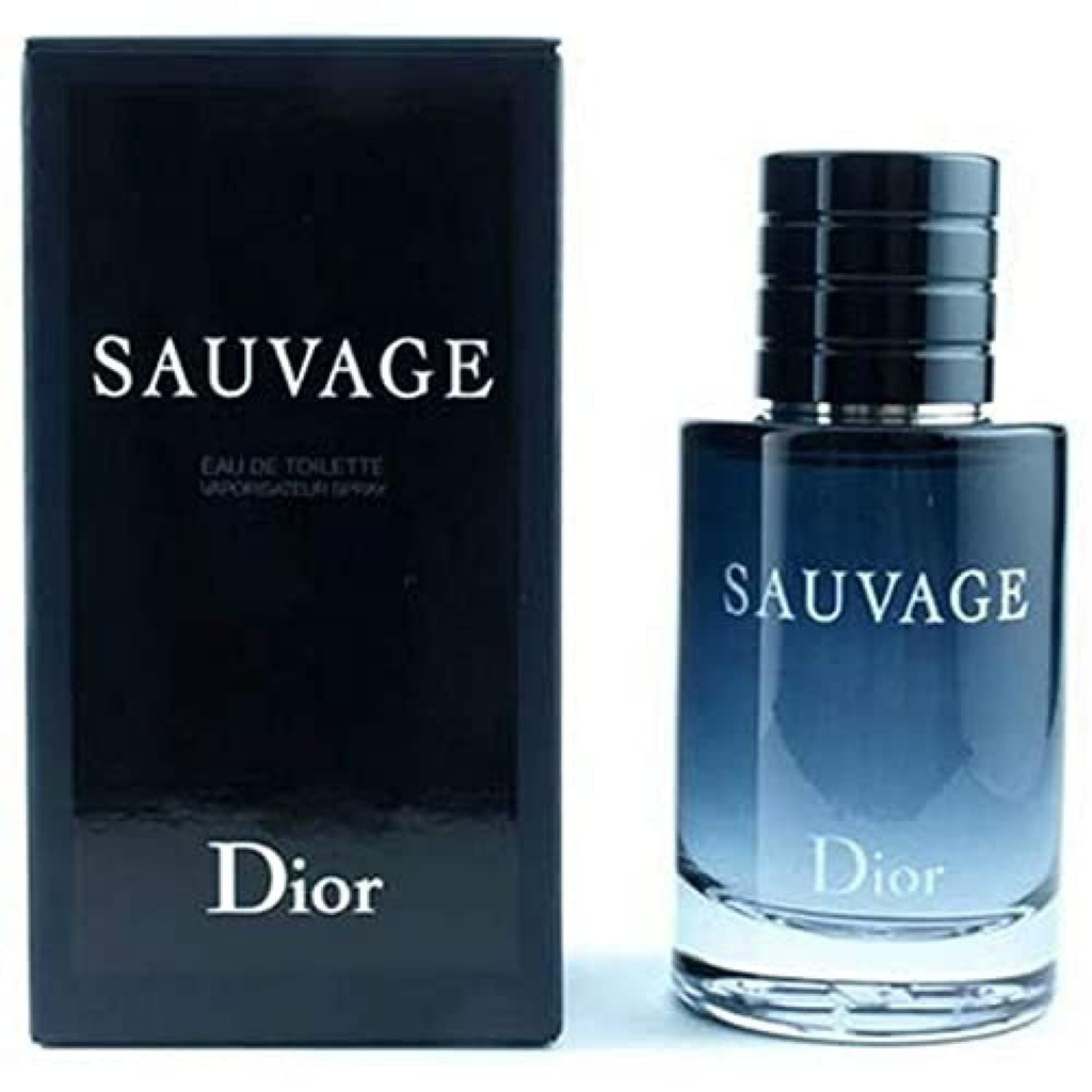 Dior Sauvage perfume bottle and packaging on a white background